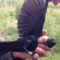 Male Rusty Blackbird with GPS geolocator and color bands. Color bands will help us locate this bird in 2016 so that we can recover the GPS. Shots like this of the underside of the wing can help us age Rusty Blackbirds—second year birds can retain some juvenile feathers in the underwing coverts.