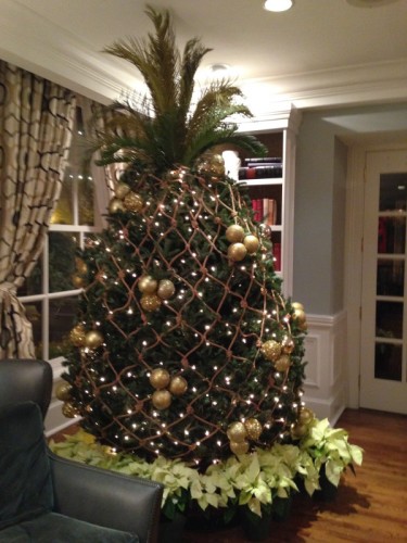 Pineapple shaped Christmas Tree in Savannah, Georgia